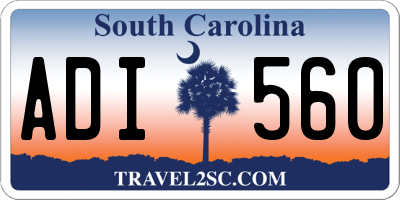 SC license plate ADI560