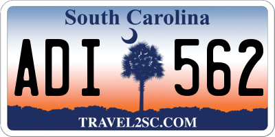 SC license plate ADI562