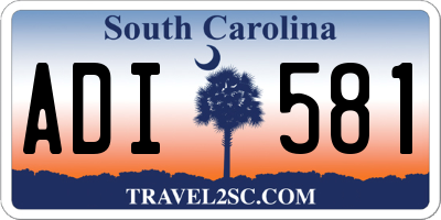 SC license plate ADI581