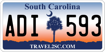 SC license plate ADI593