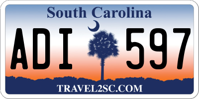 SC license plate ADI597