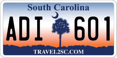 SC license plate ADI601