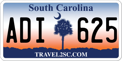 SC license plate ADI625