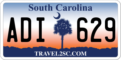 SC license plate ADI629