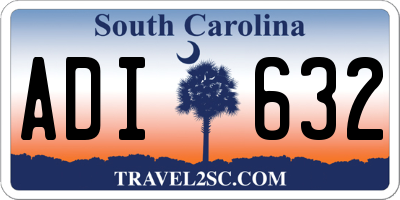 SC license plate ADI632
