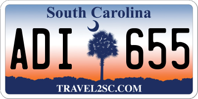 SC license plate ADI655