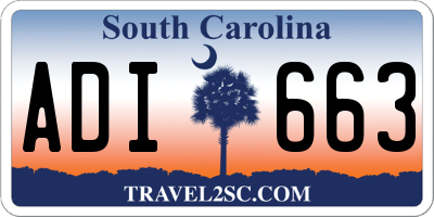 SC license plate ADI663