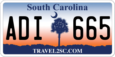 SC license plate ADI665