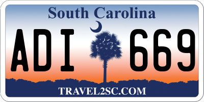 SC license plate ADI669