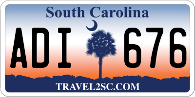 SC license plate ADI676