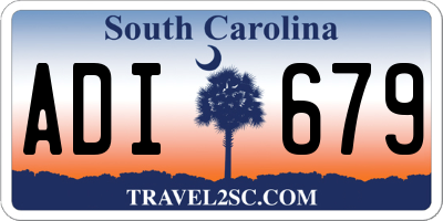 SC license plate ADI679