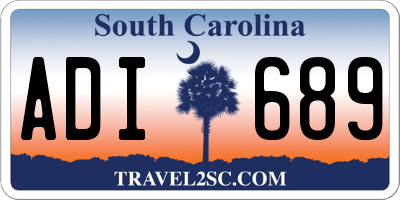SC license plate ADI689