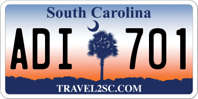 SC license plate ADI701
