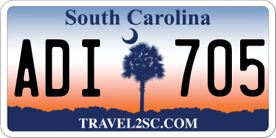SC license plate ADI705