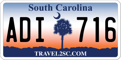 SC license plate ADI716