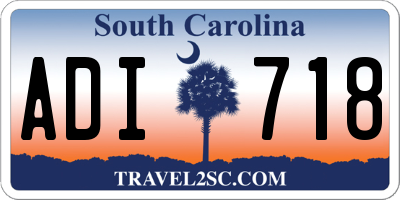 SC license plate ADI718