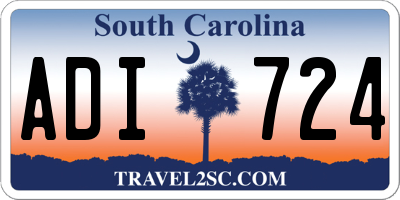 SC license plate ADI724