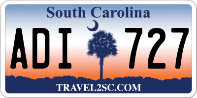 SC license plate ADI727