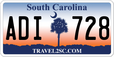 SC license plate ADI728