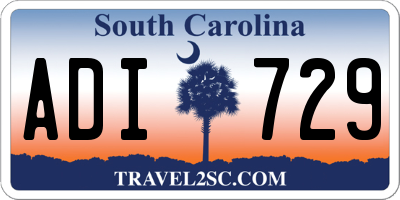 SC license plate ADI729