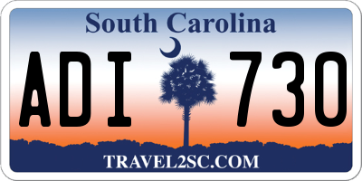 SC license plate ADI730