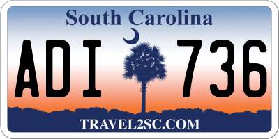 SC license plate ADI736