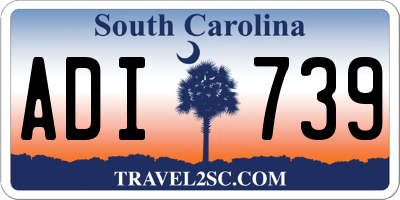 SC license plate ADI739