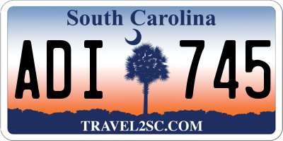 SC license plate ADI745
