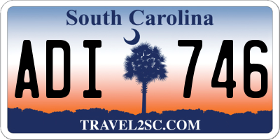 SC license plate ADI746