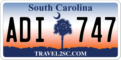 SC license plate ADI747