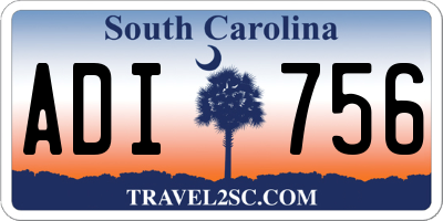 SC license plate ADI756