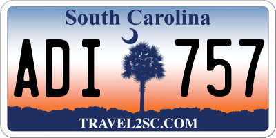 SC license plate ADI757