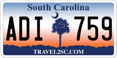 SC license plate ADI759