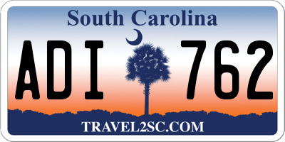 SC license plate ADI762