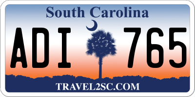 SC license plate ADI765
