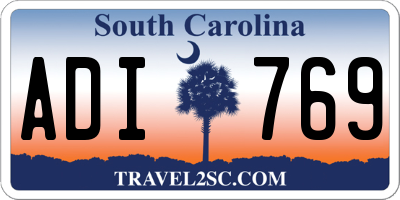 SC license plate ADI769