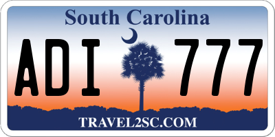 SC license plate ADI777