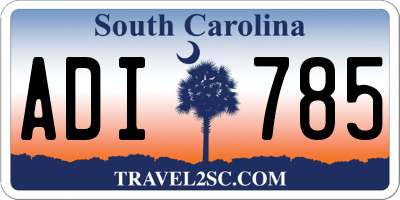 SC license plate ADI785