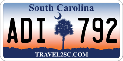 SC license plate ADI792