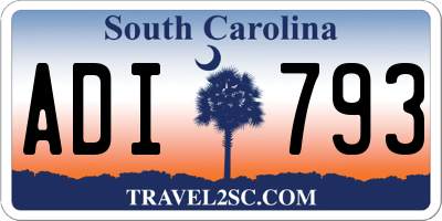 SC license plate ADI793