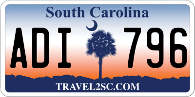 SC license plate ADI796