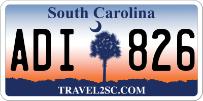SC license plate ADI826