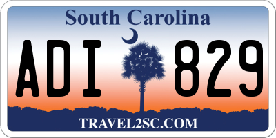 SC license plate ADI829