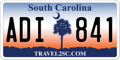 SC license plate ADI841