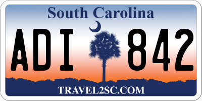 SC license plate ADI842