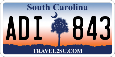 SC license plate ADI843