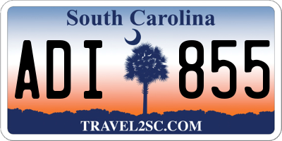 SC license plate ADI855