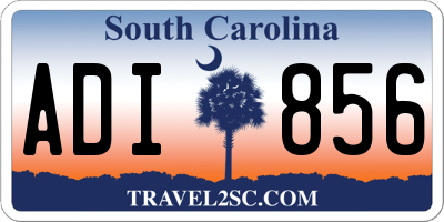 SC license plate ADI856