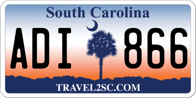 SC license plate ADI866