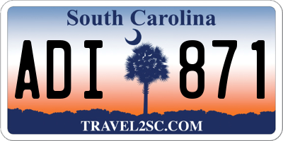 SC license plate ADI871